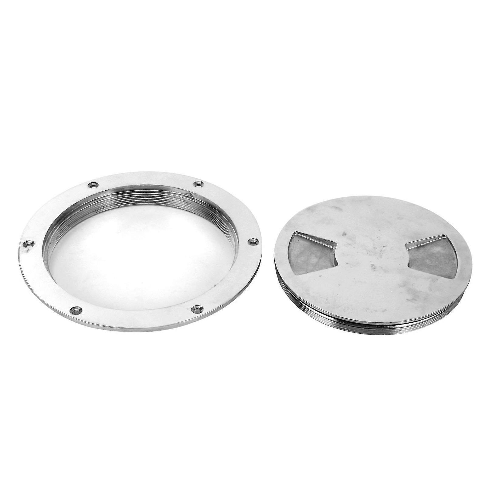 Round Deck Plate 6in 316 Stainless Steel Deck Cover Plate Cabin Bottom Plate Import and Export Yacht Marine Hardware Deck Plate Access Cover