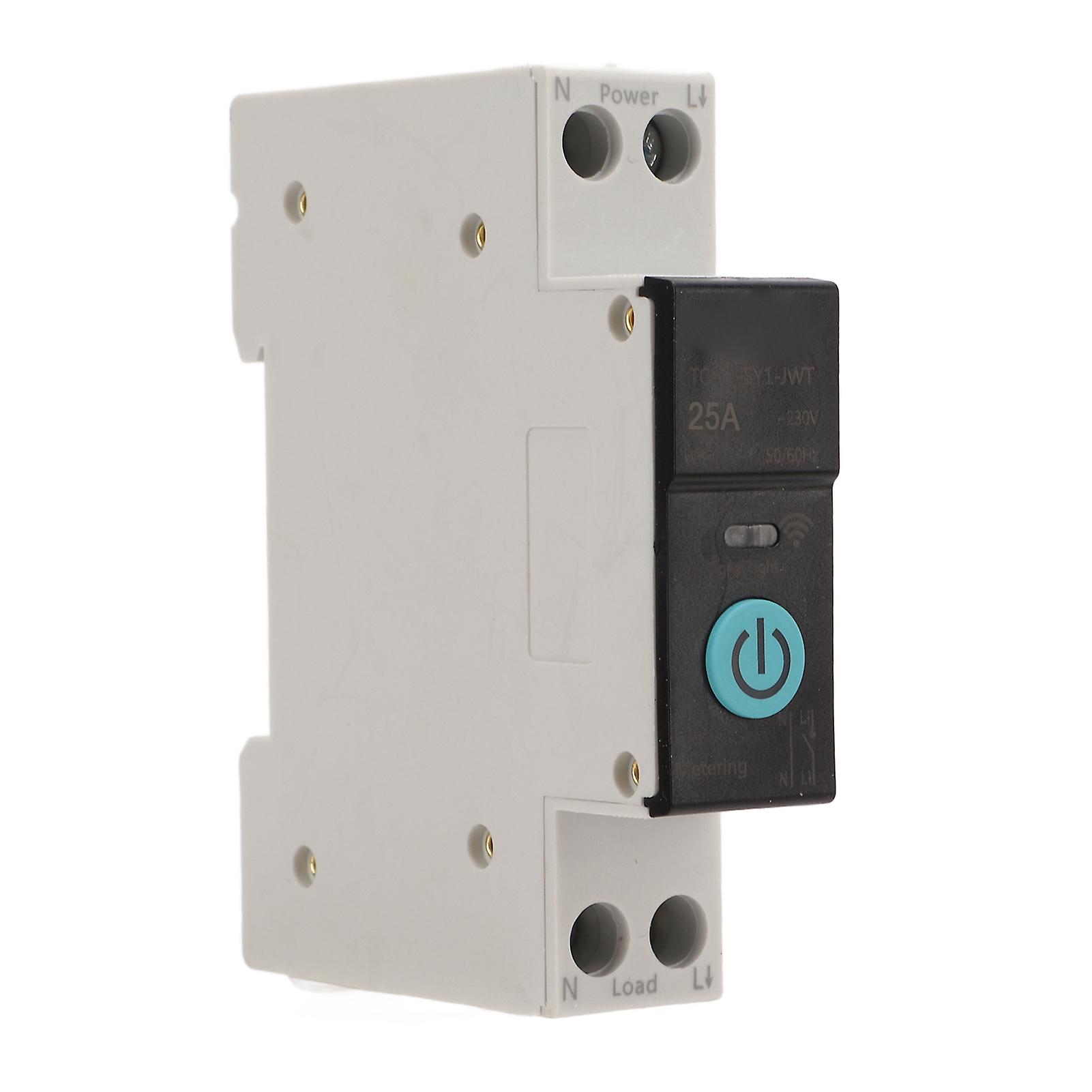 WiFi Din Rail Circuit Breaker - Smart Dual Pole Switch with Remote Control & Timing
