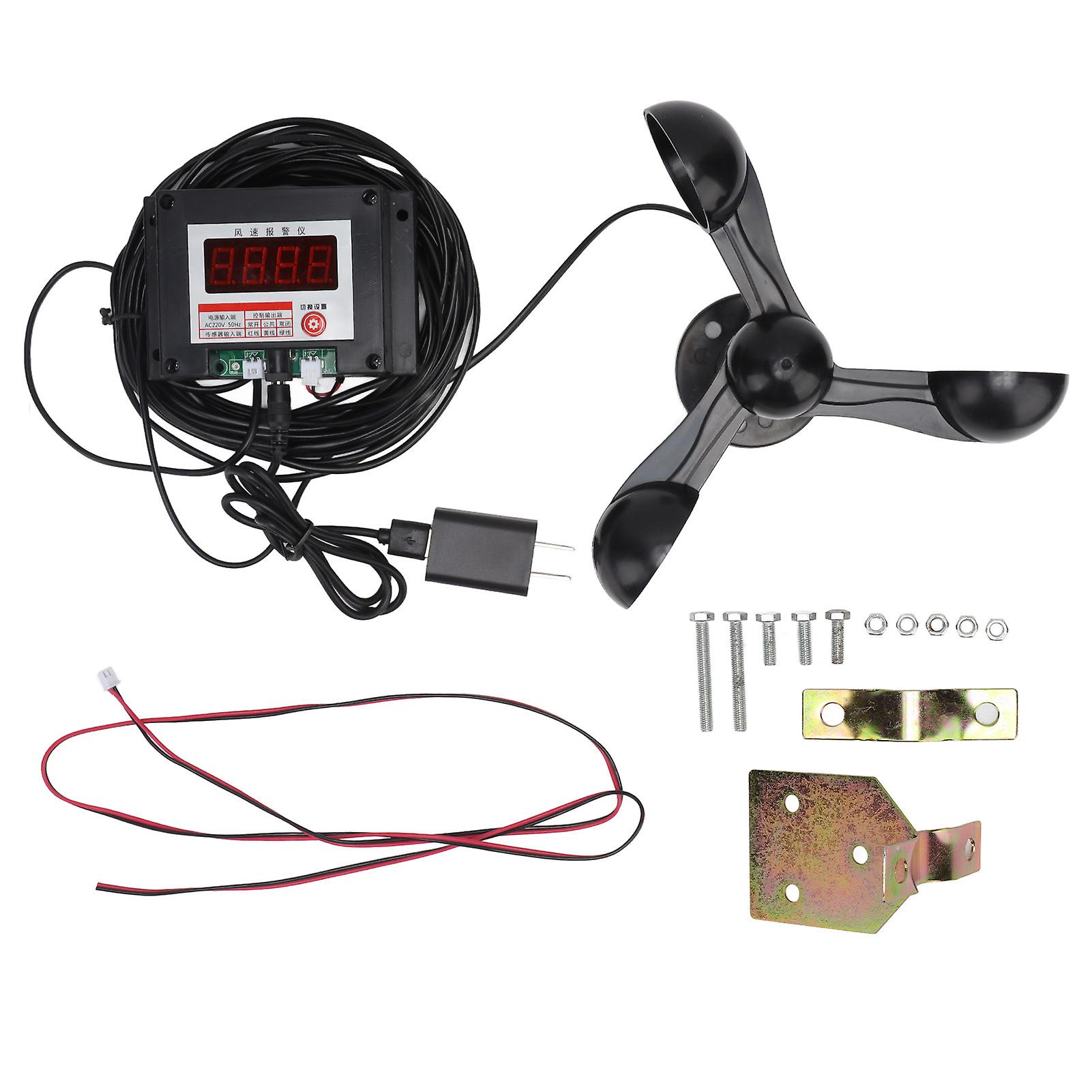 3-blade intelligent alarm anemometer for tower crane, high-precision intelligent wind speed meter