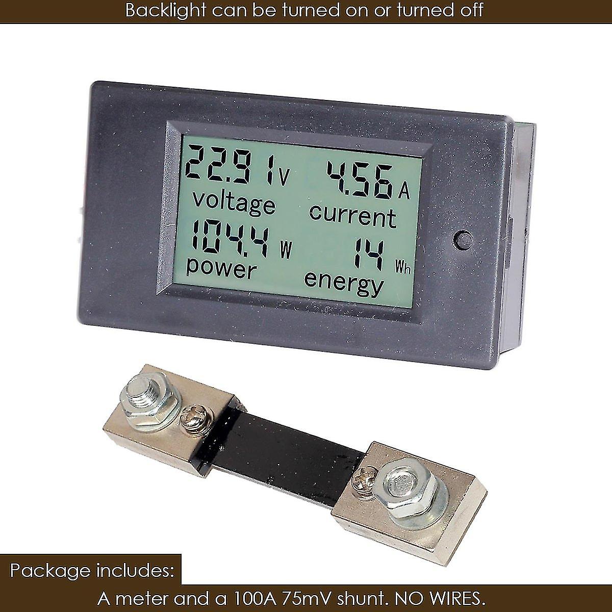 Dc 6.5-100v 0-100a Lcd Display Digital Current Voltage Power Energy