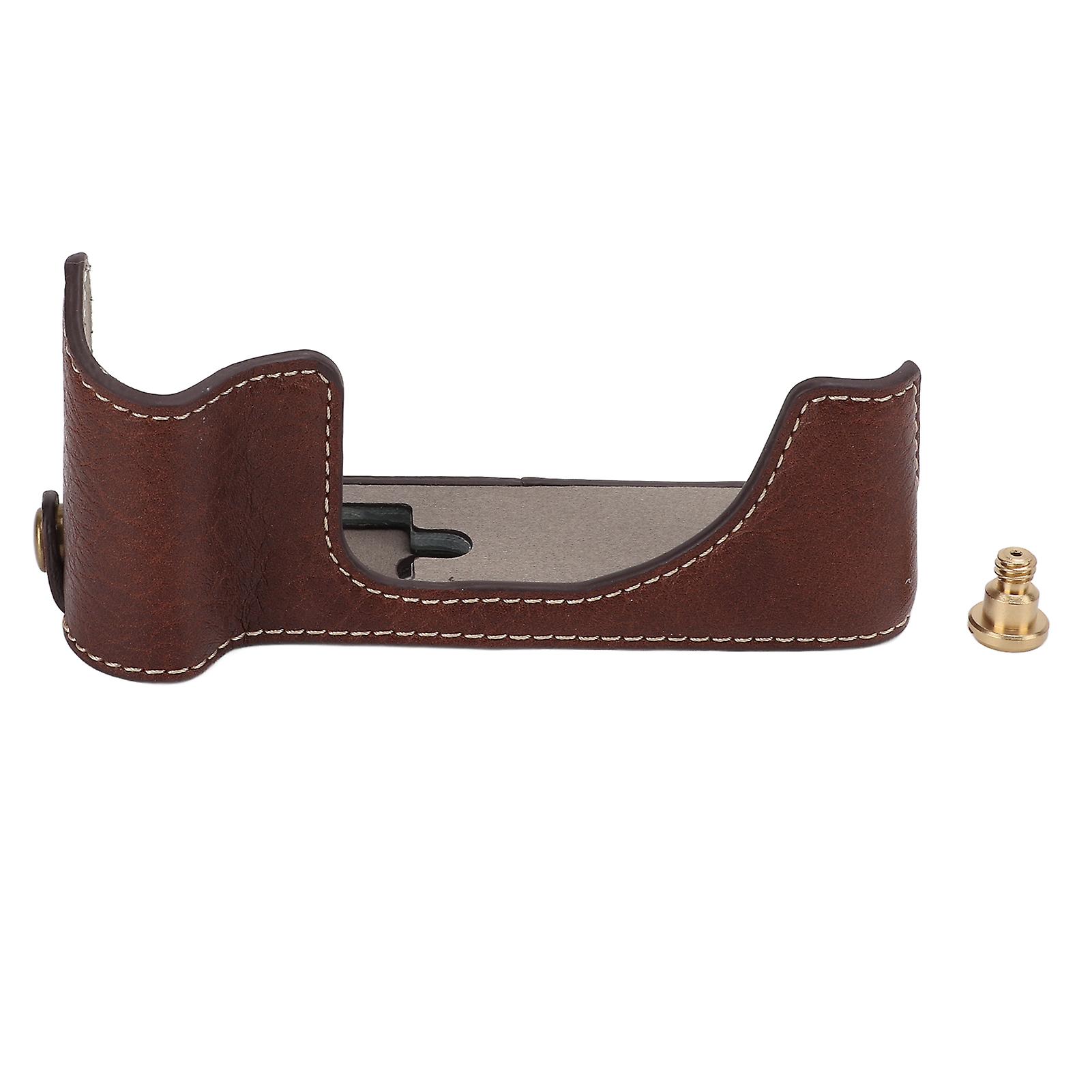 Camera Half Case for XT200 PU Material Firm Structure Protective Effects Retro Style Fitting Camera Bottom Opening Bag