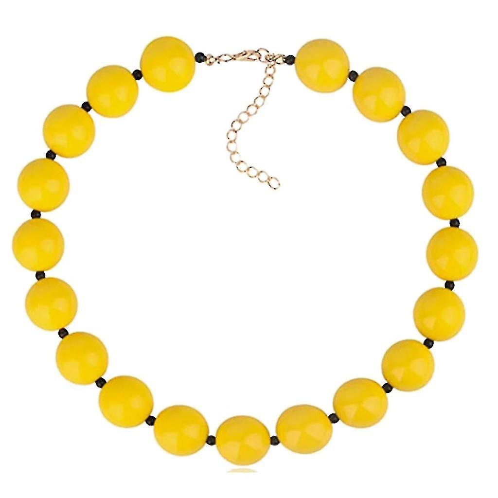 الاكريليك مكتنزة الخرز قلادة بيان Bubblegum قلادة اللباس مجوهرات (ruigou)-YUHAO