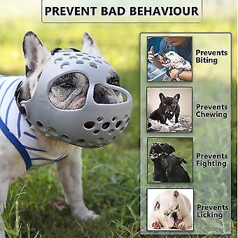 Muselière Pour Chien Museau Court - Respirante, Anti-Morsure - Pour Bouledogue, Carlin, Shih Tzu
