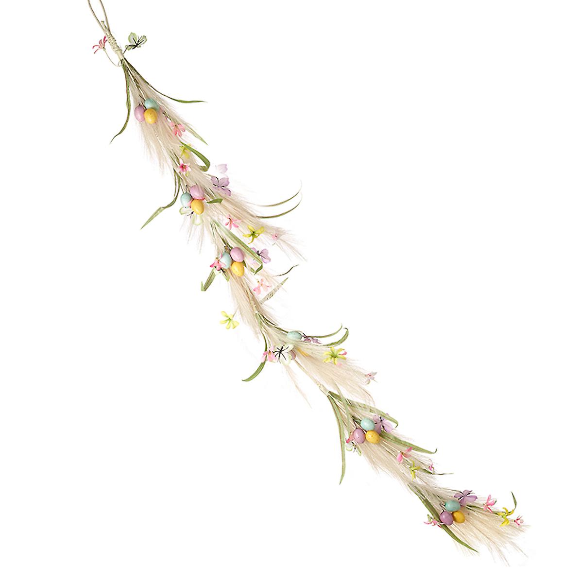 Heaven Sends Pampas Grass, Floral and Speckled Easter Egg Garland