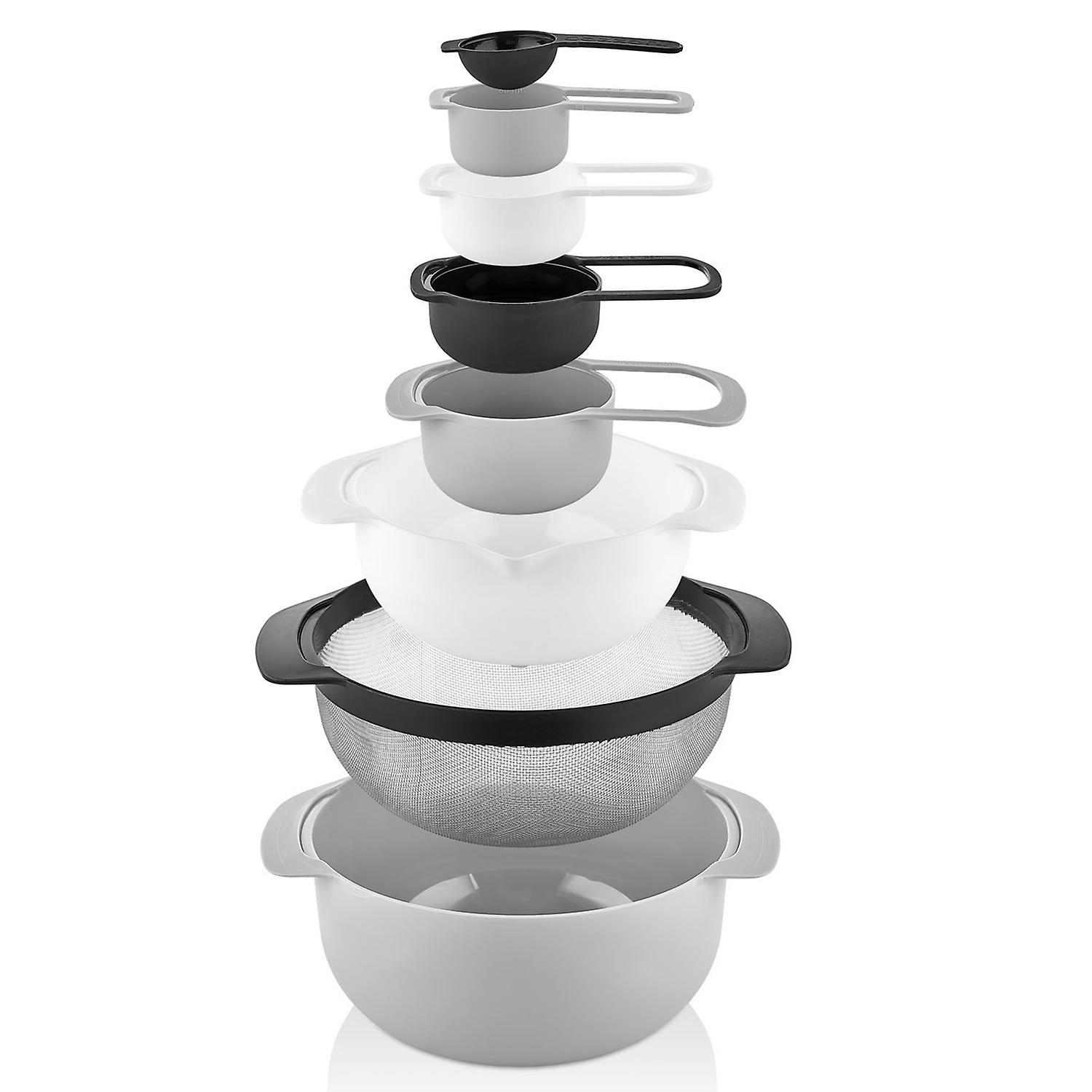 Herzberg 8 in 1 Set of Bowls and Measuring Cups