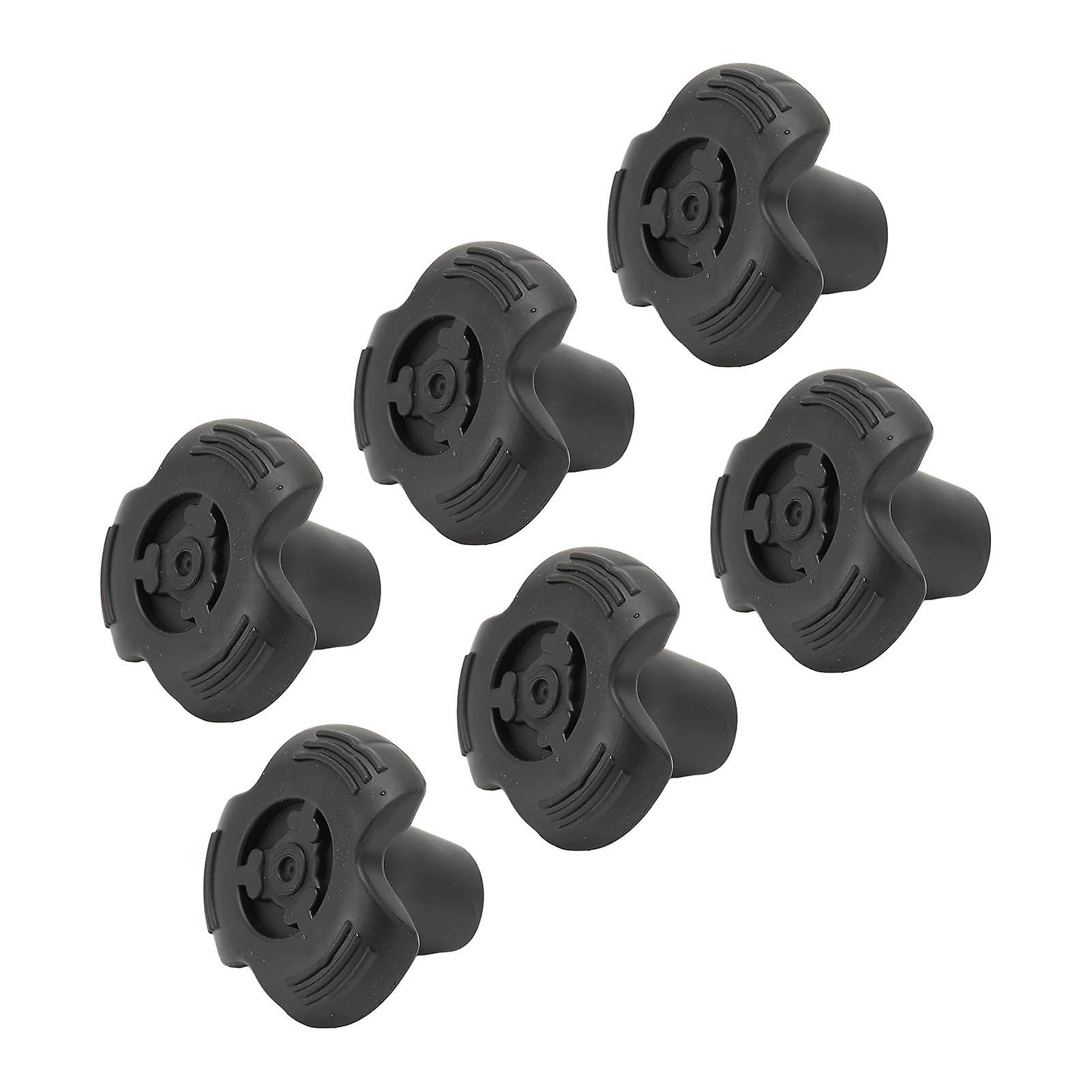 6pcs 19mm Walking Cane Tips Rubber Crutch Heads Bendable