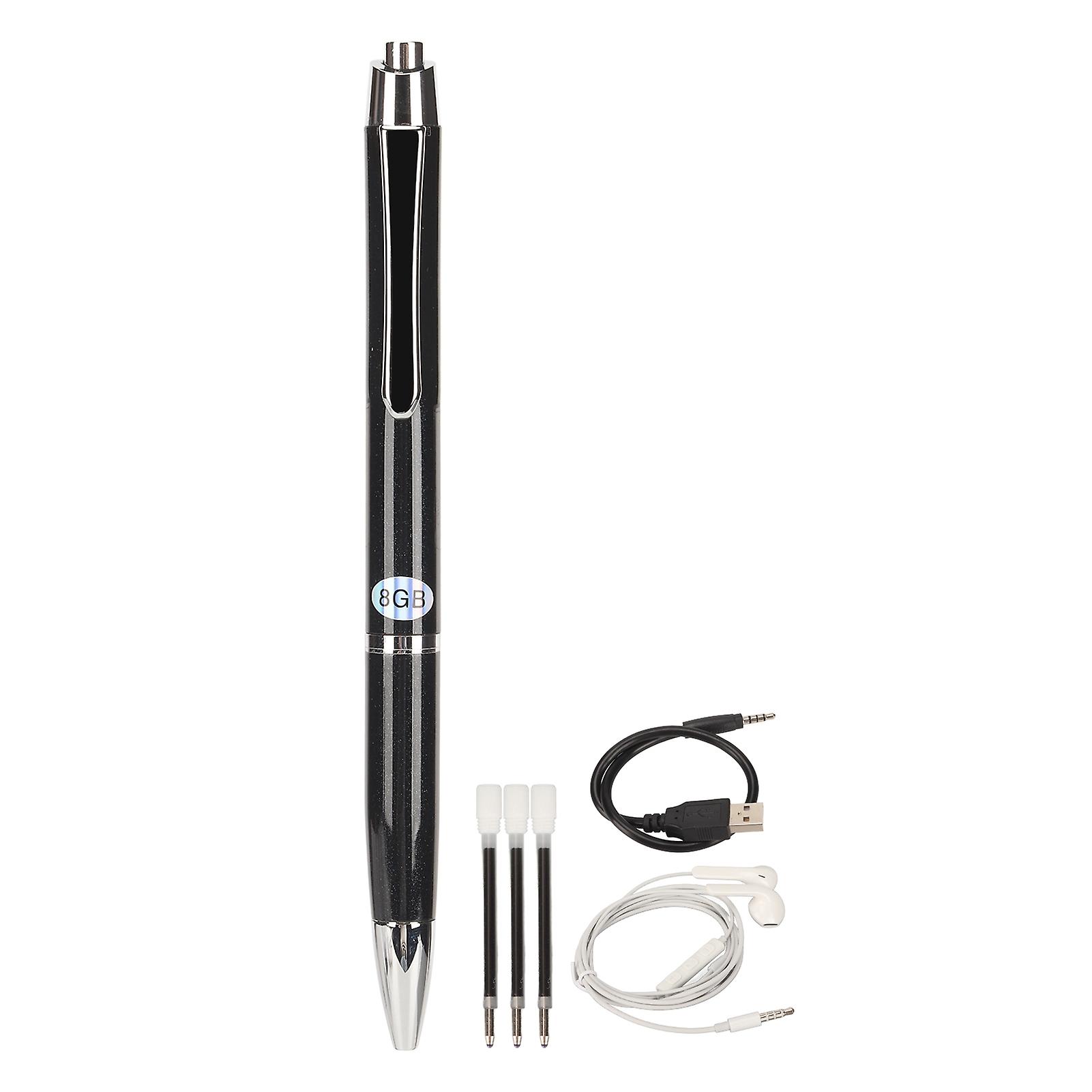 Smart Recording Pen with Voice Activation, Noise Cancellation, and 8GB Storage for Classes