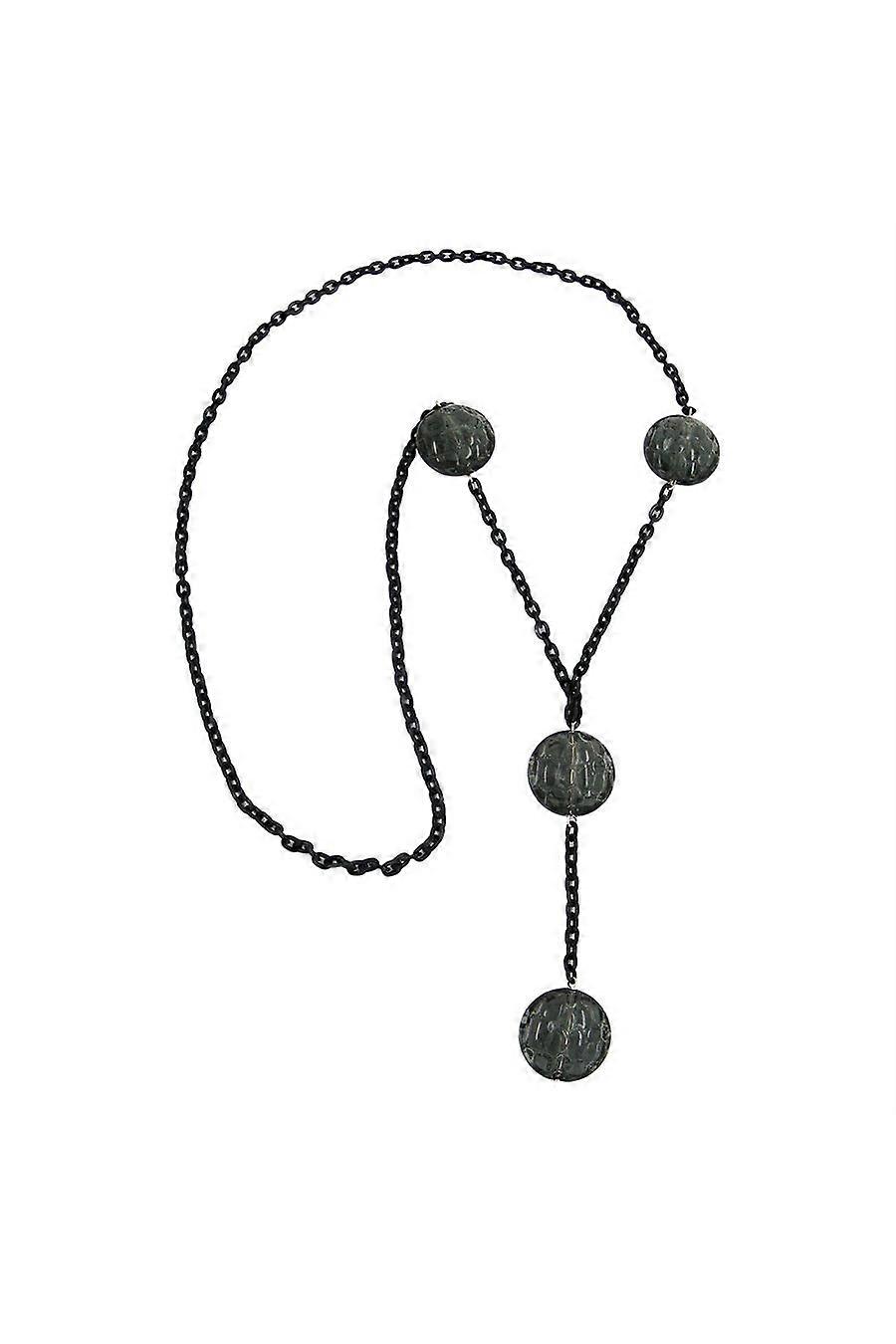 Necklace Eye-catching Beads Grey 100cm - Gl02274