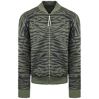 Adidas Originals Tiger Camo Zip Up Olive Green Womens Track Jacket M64463 R8N