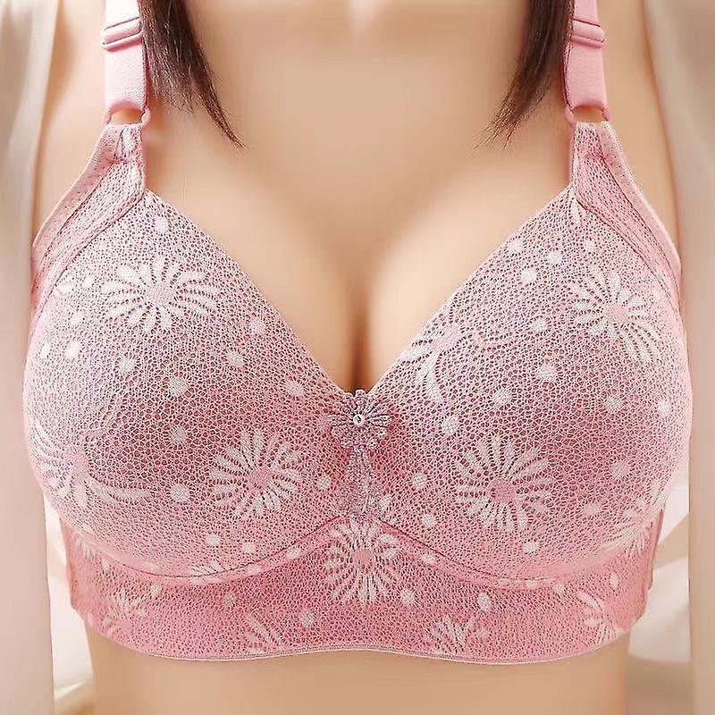 Mjukt foder behåar för kvinnor Tryck upp BH Stor storlek spets underkläder Plus storlek Sexig bysthållare