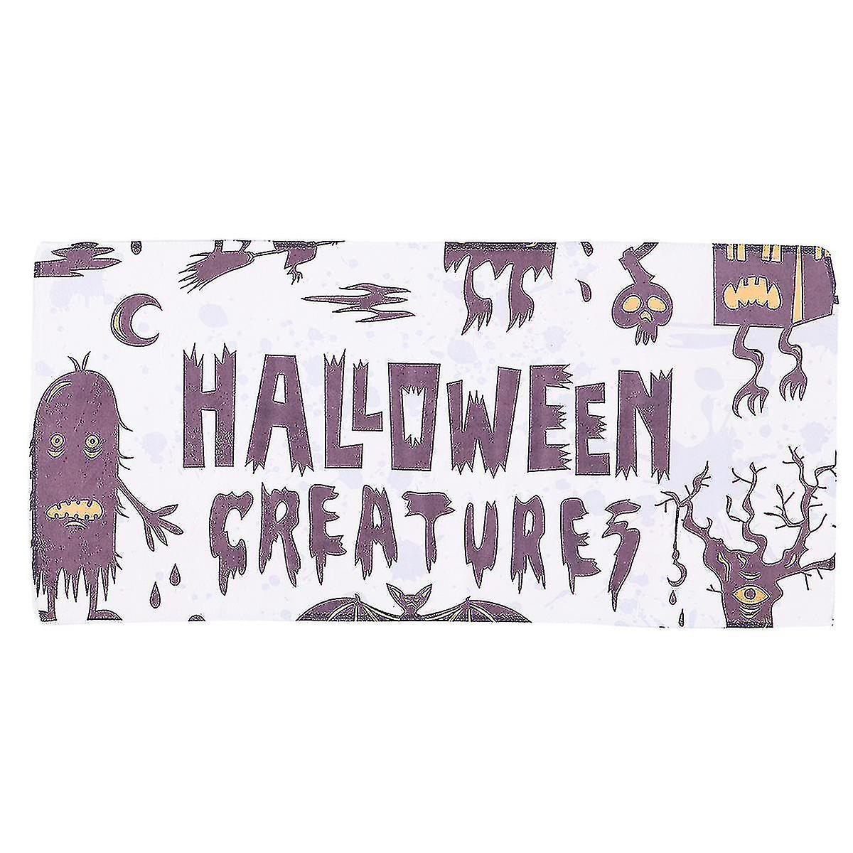1 Pc Halloween Pattern Towel Quick-drying Face Towel For Home Bathroom