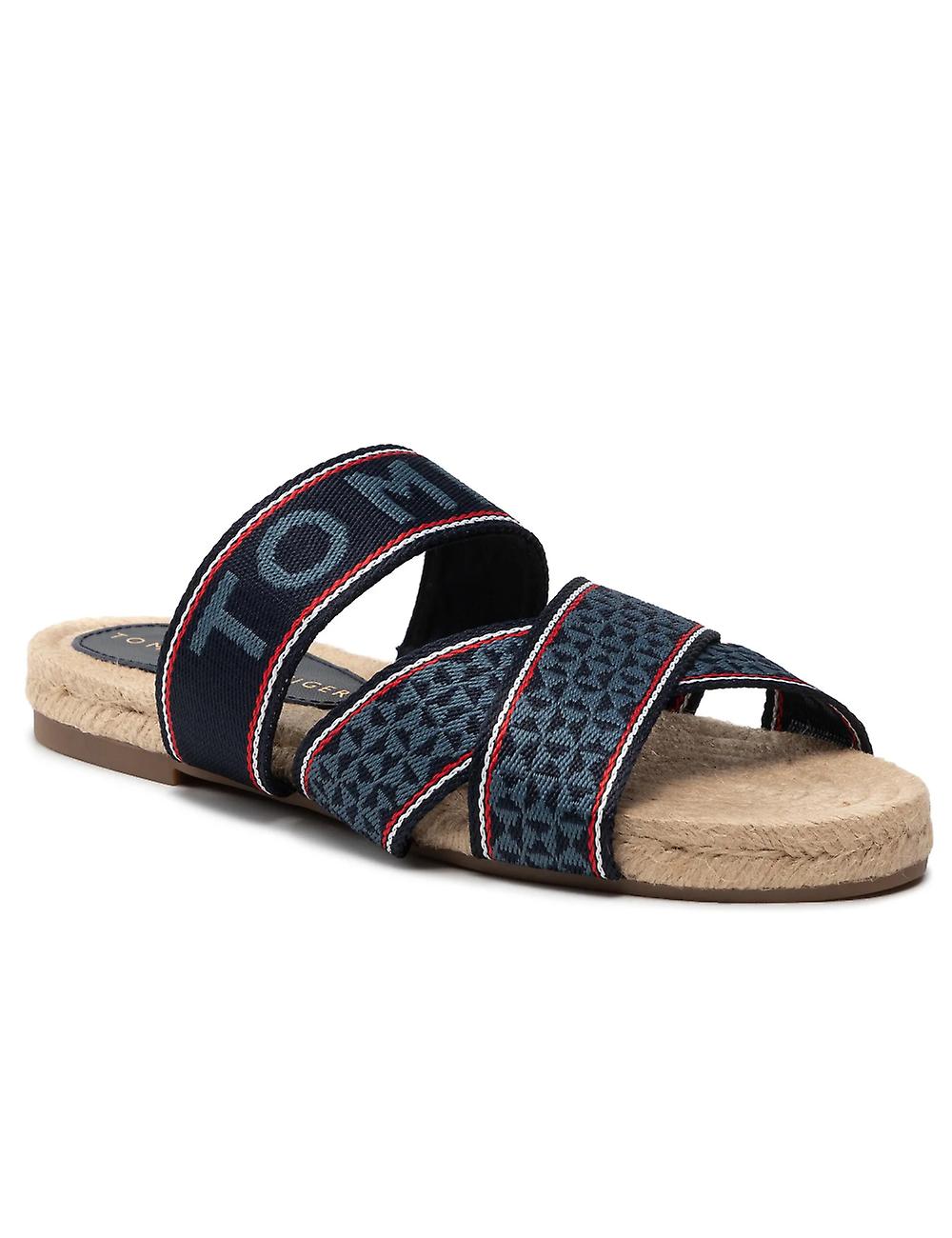Sandal Tommy Hilfiger Webbing Flat Espadrilles Dark Blue