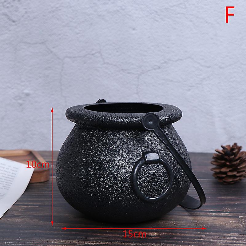 Halloween Candy Kettles Pot Halloween Cauldron Bucket With Handle Kids Toy
