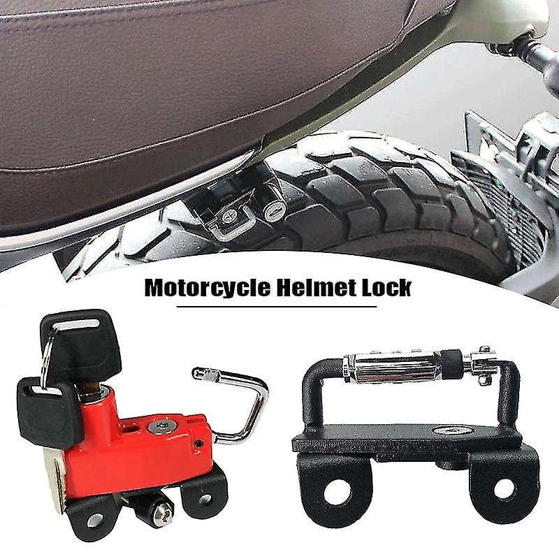 Gancho De Montaje De Bloqueo De Casco De Motocicleta, Seguridad Antirrobo Con 2 Llaves, Bloqueo De C