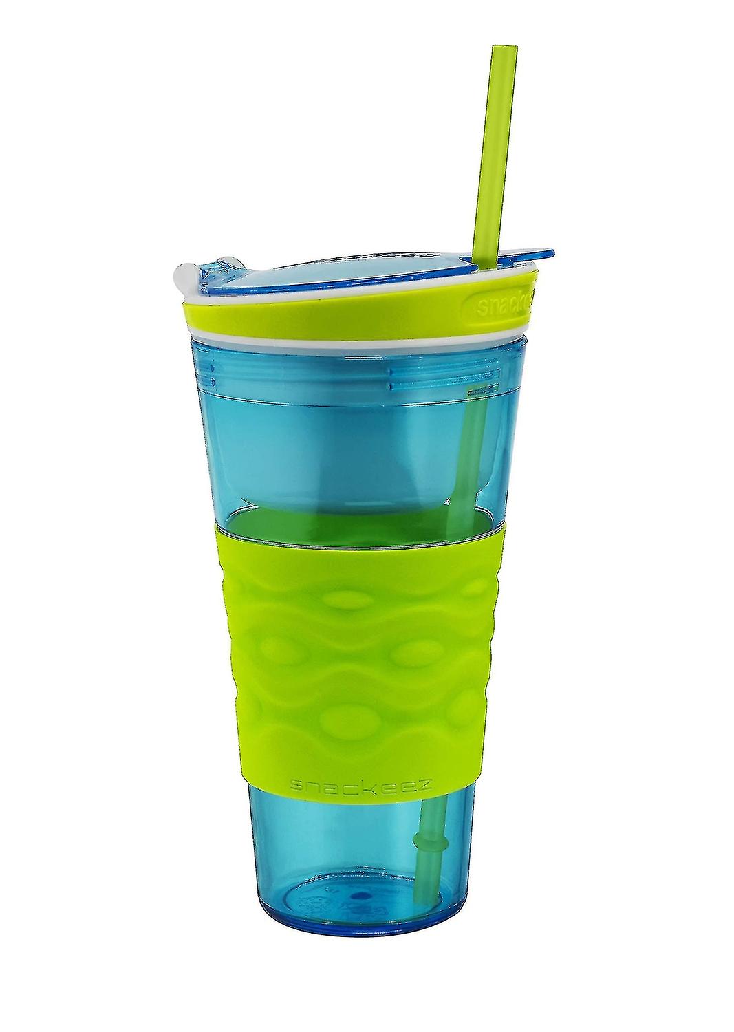 Sip and Snack Companion: Travel-Friendly Cup with Built-in Straw for Refreshment on the Move