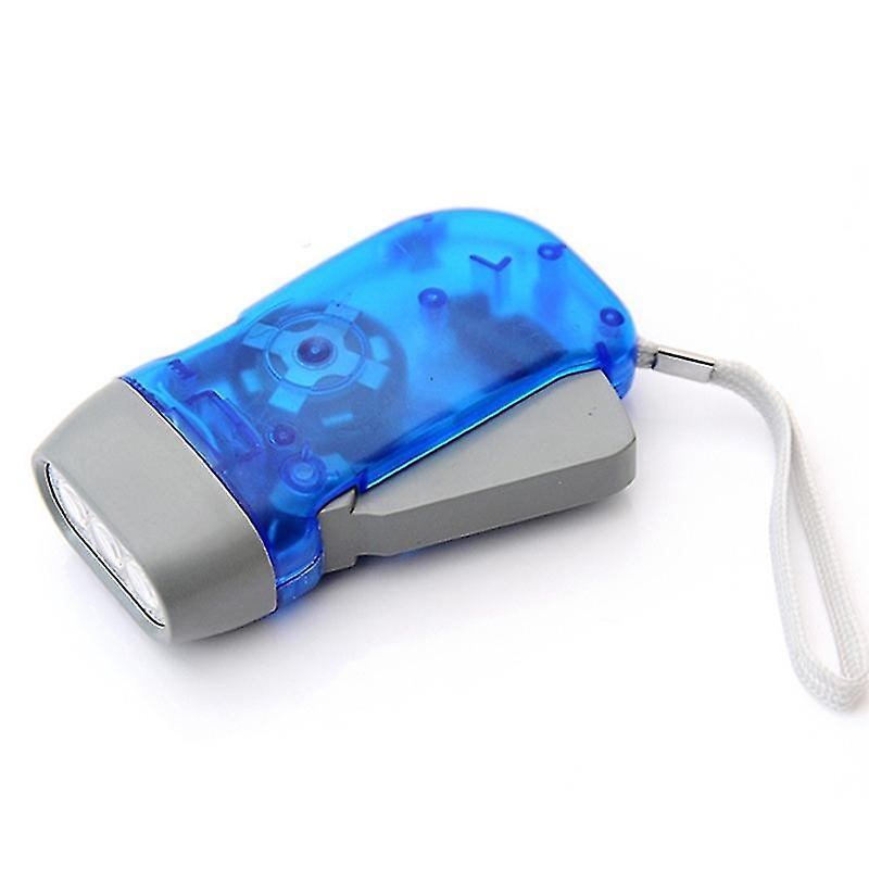 Manual Press Torch - Gardening Supplies - 3 Led Dynamo Flashlight for Camping, Hicking, Fall and Sur