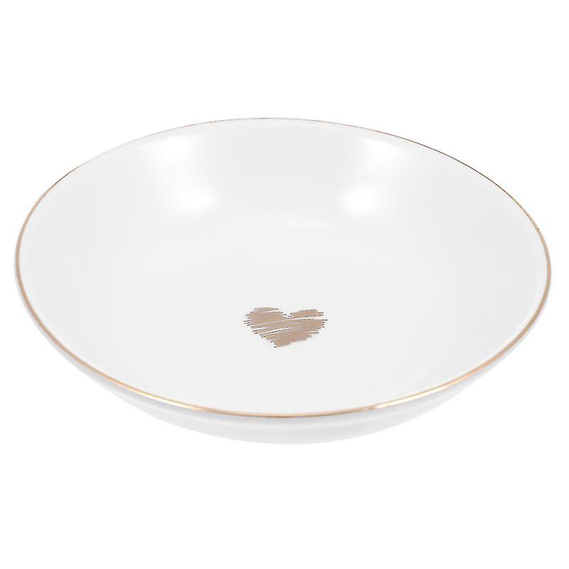 1pcs Ceramic Circle Trinket Tray