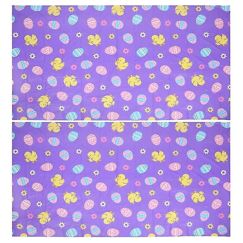 2pcs Plastic Easter Egg Tablecloth