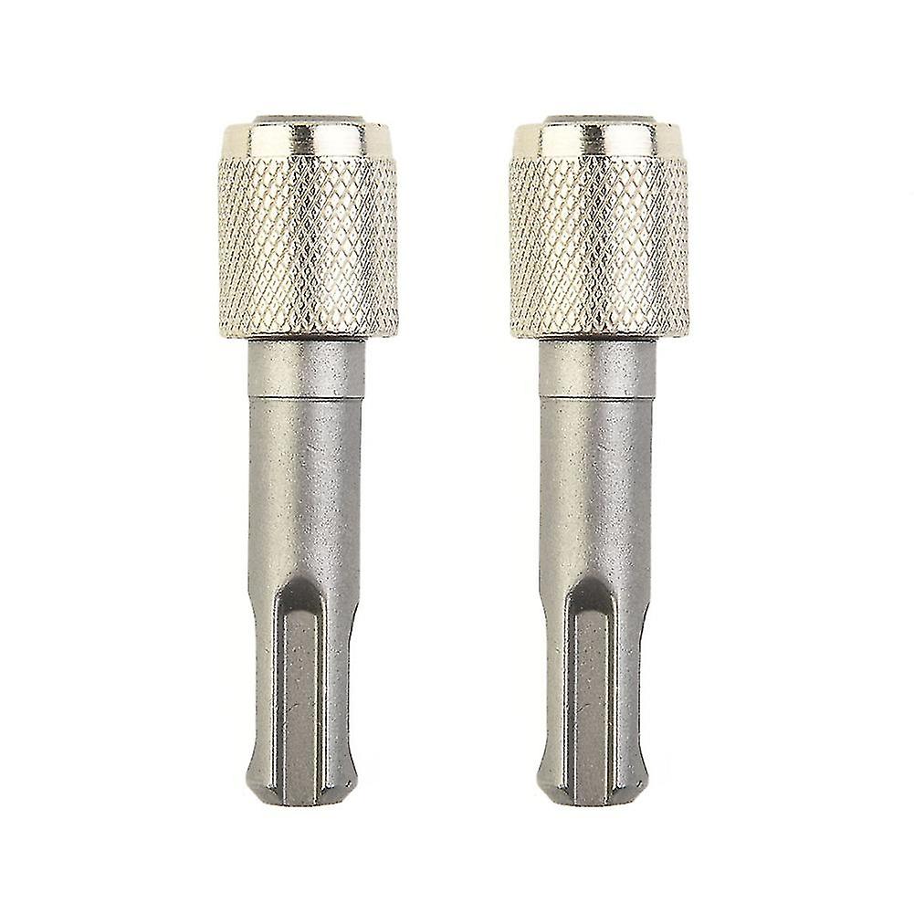 2 Pcs Sds Socket Adapter 1/4' Hex Shank Screwdriver Holder Drill Adapter Converter For Power Hammer 