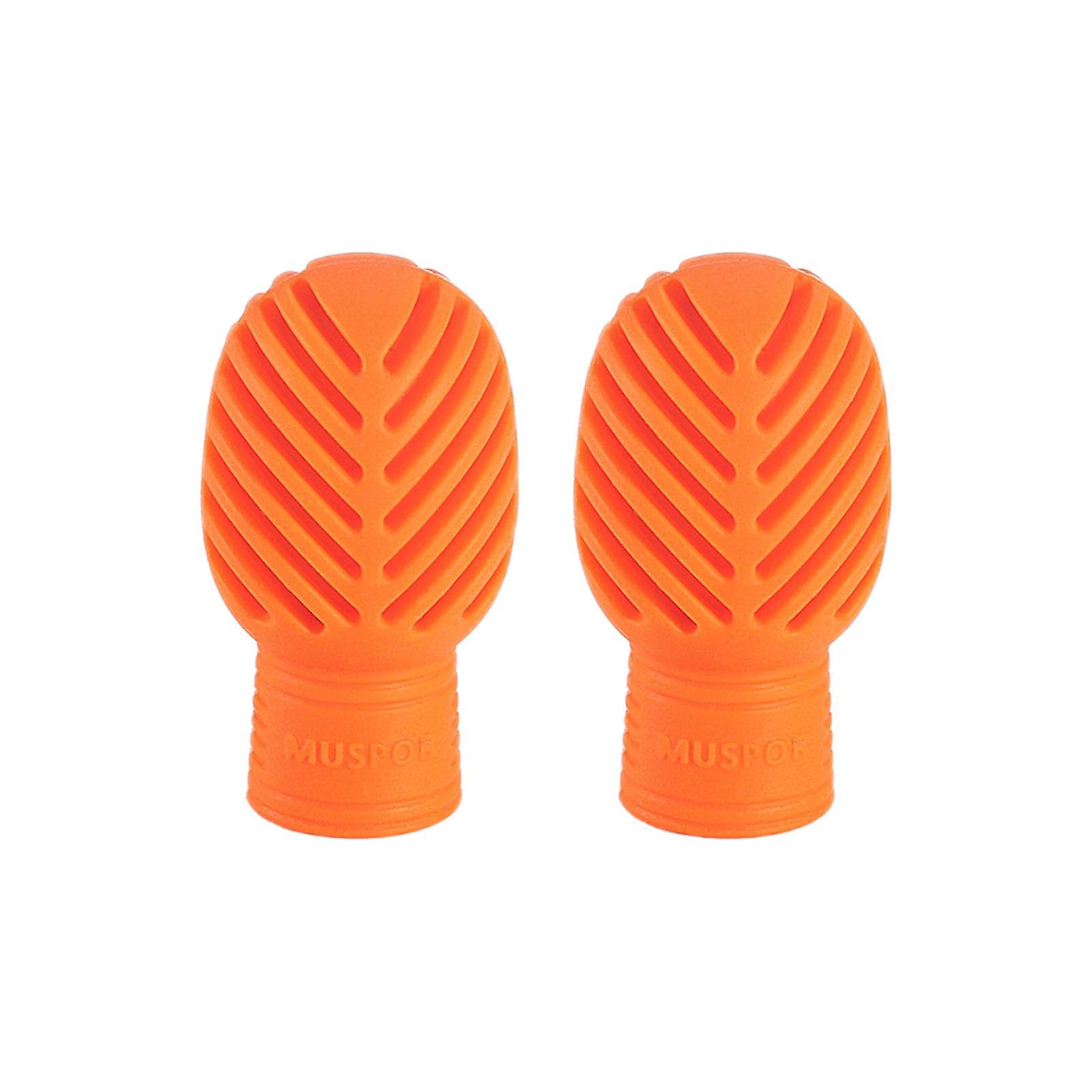 2x Drumstick Dampeners Portable Mute Replacement Drum Practice Tips for Drum Orange