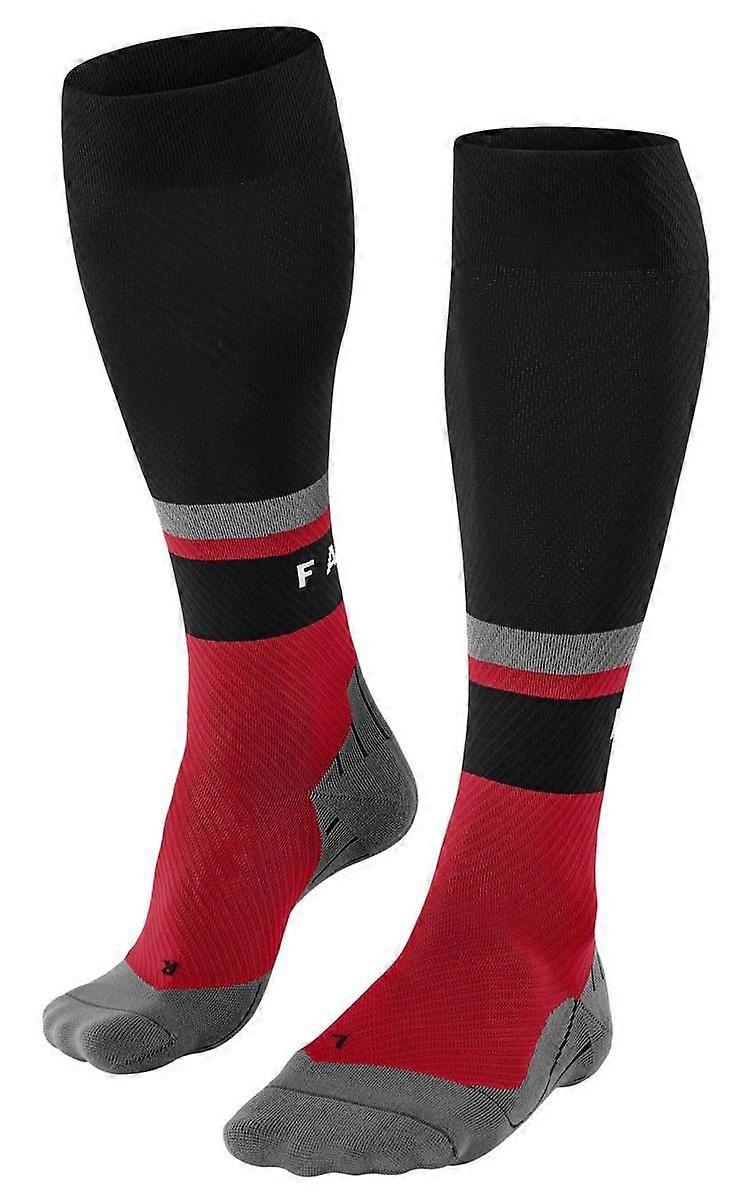 Falke RU Compression Energy Running Knee-High W4 Socks - Black/Scarlet Red