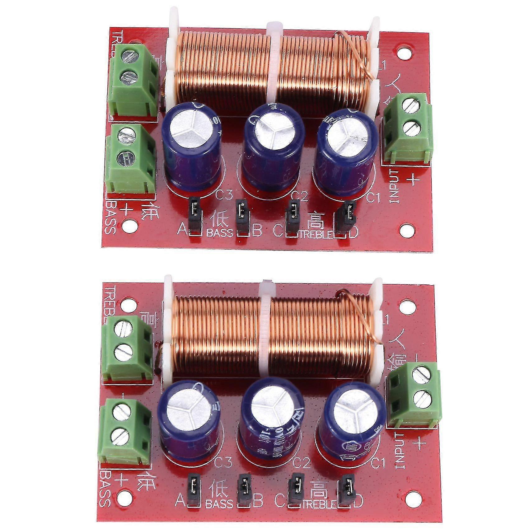 2pcs 400w Speaker Crossover 2 Way Audio Adjustment Tweeter Speakers Filter Frequency Divider For 2-
