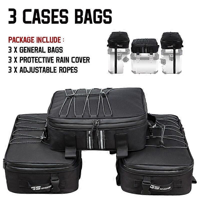 3pcs Set Motorcycle Luggage Bags Additional Bags for BMW GS 1200 LC Adventure 2013-2017 R1250GS R1200GS Adventure Top Pack Motorcycle Neck Braces