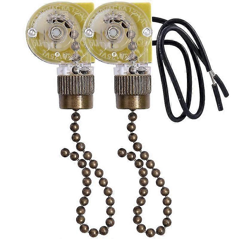 Ceiling Fan Light Switch ZE-109 Two-Wire Light Switch with Pull Cords for Ceiling Light Fans Lamps