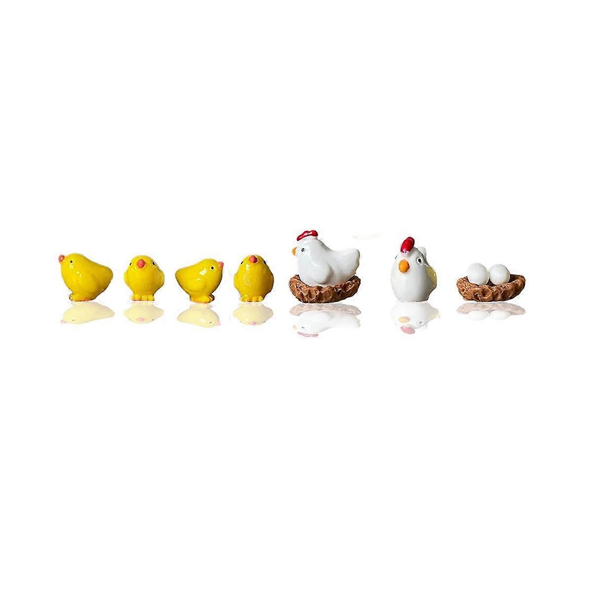 7pcs/set bonito 3d galinha buraco sapatos charmes DIY combinando decoração do sapato, manual de acessórios do sapato bonito