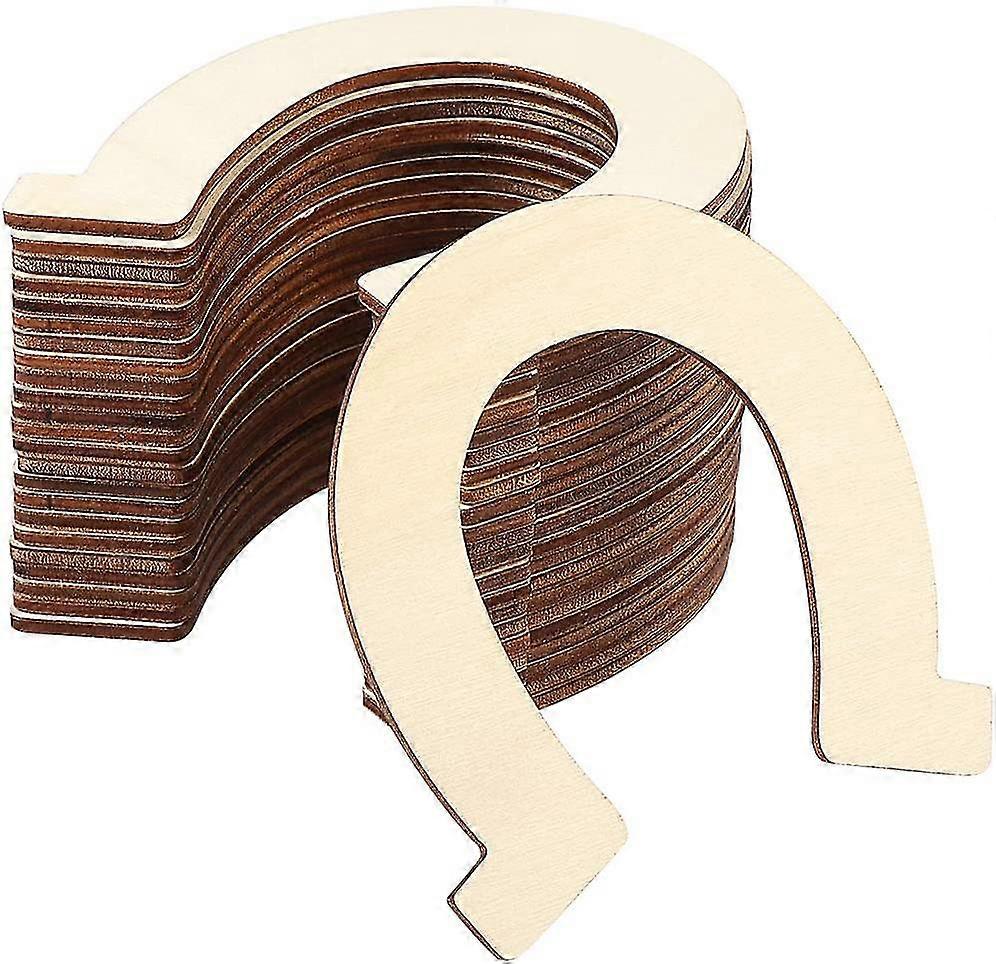 Artesanato oco de madeira em forma de ferradura