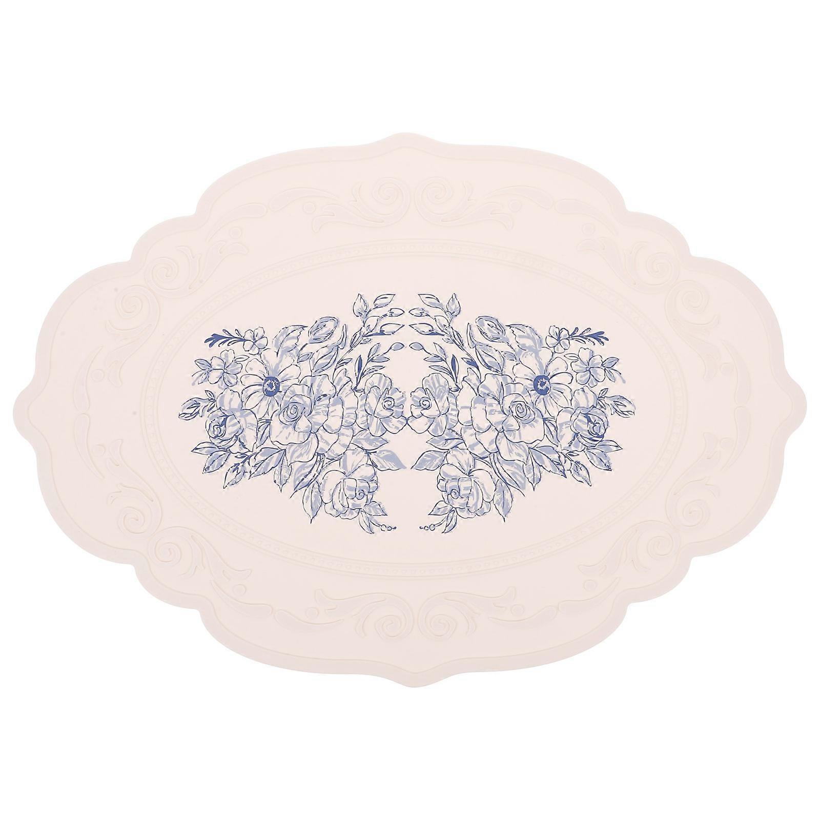 Decorative European Style Placemat Silicone Embossed Pad Protective Placemat