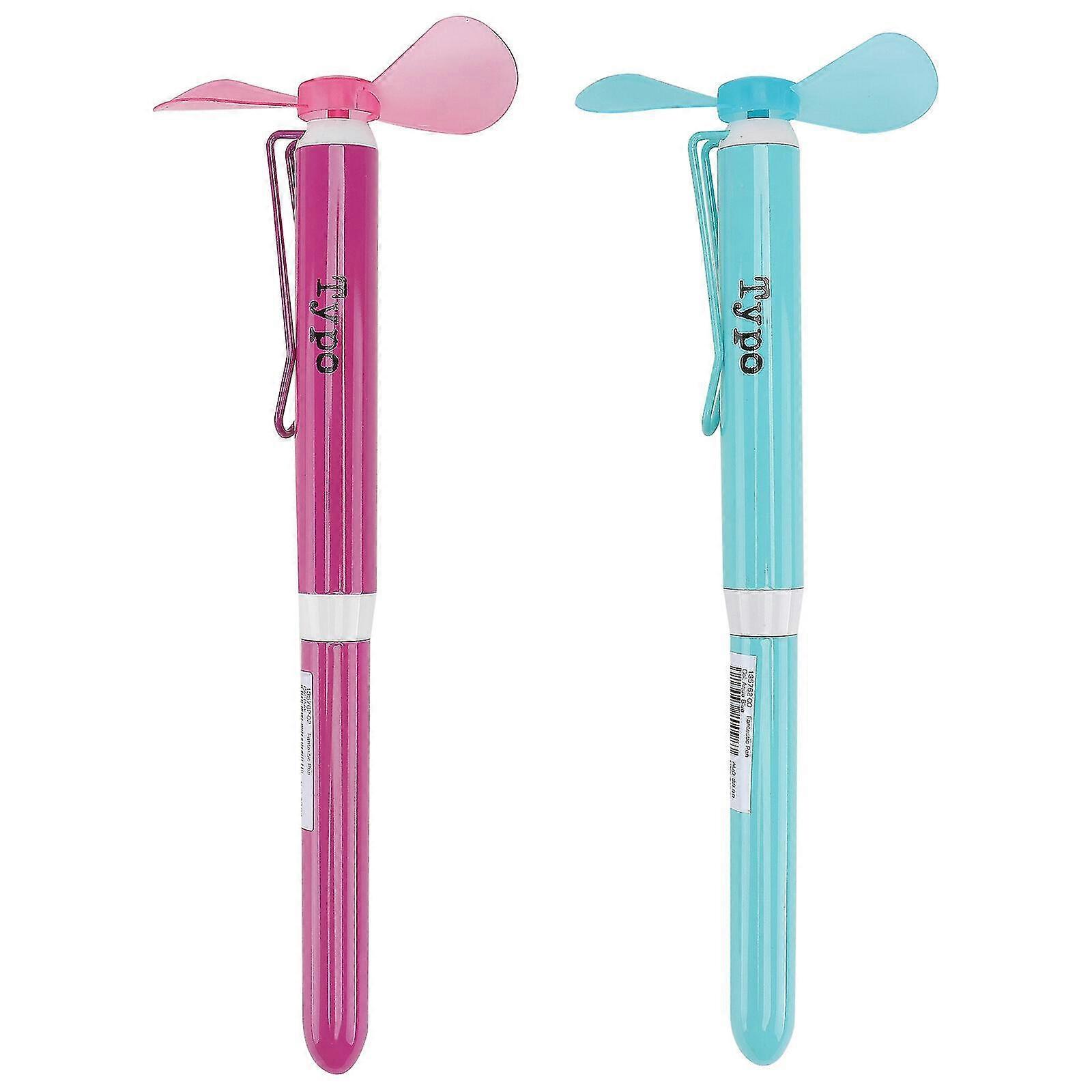 Lot de 2 stylos à bille multifonctions en forme d'éventail créatif pour étudiants