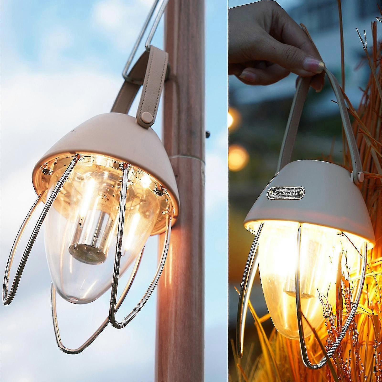 Retro Lamp Portable Camping Lantern Rechargeable Emergency Hanging Tent Light