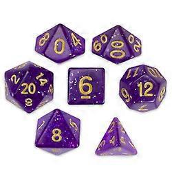 Set of 7 Polyhedral Dice, Midnight Nebula