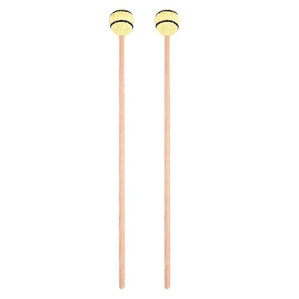 1 Pair Yarn Head Keyboard Marimba Mallets with Smooth Handles for Professional Player