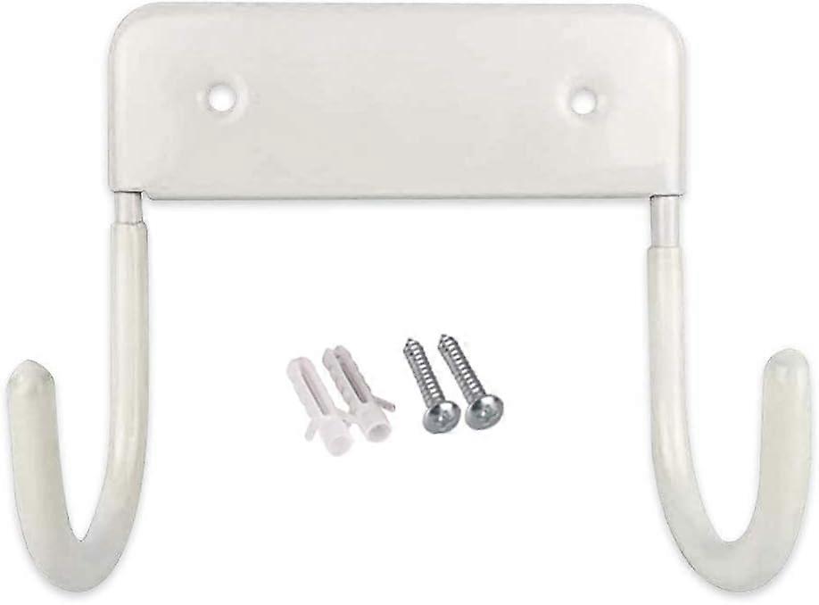 Ironing Board Wall Mount and Organizer 2 Strong Hooks White