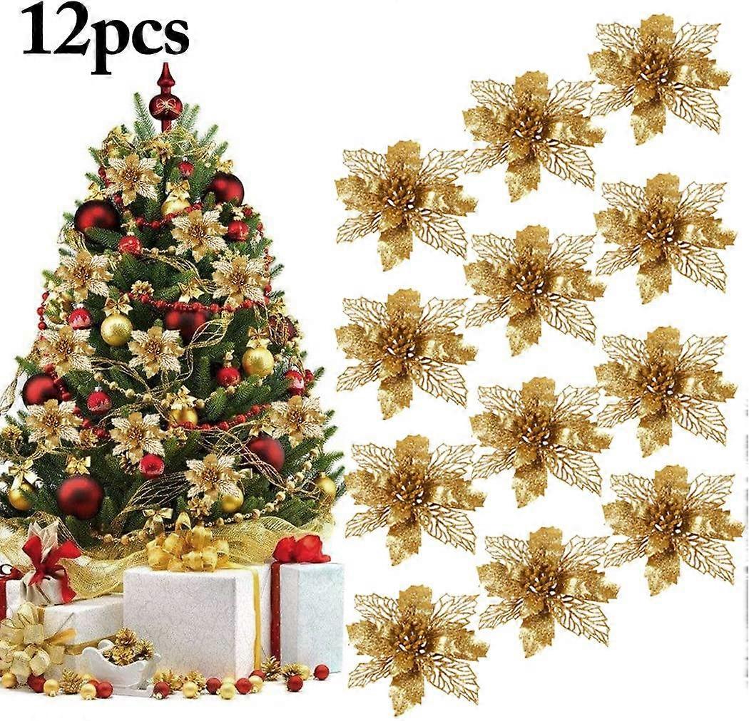 Versierde kerstbloemen