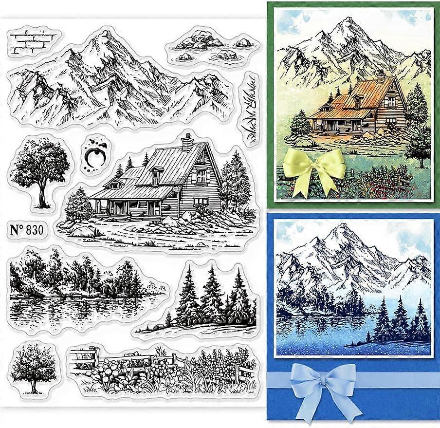 1Sheet Landscape Silicone Clear Stamp Seals