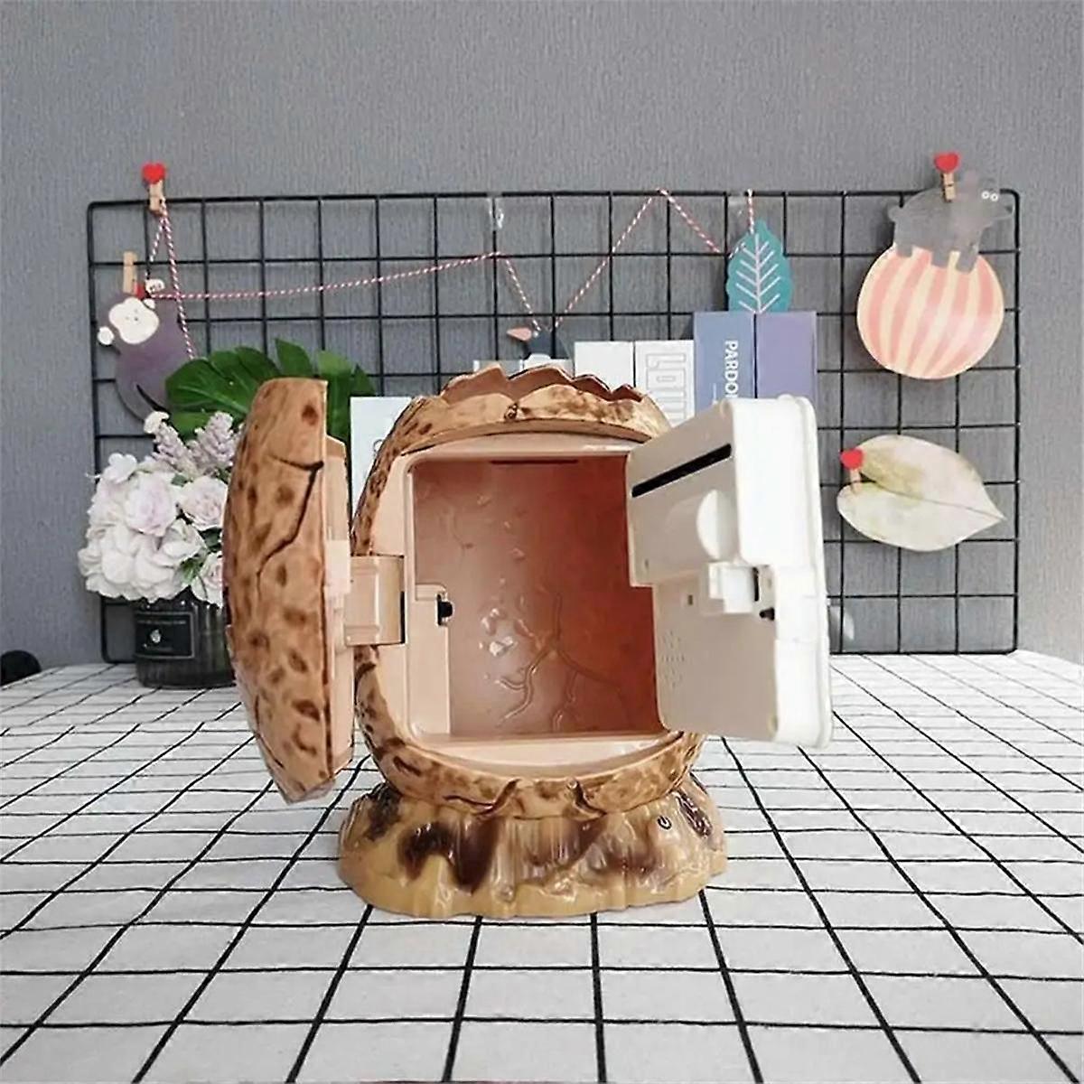Electronic Piggy Bank Cartoon Dinosaur Money Box for Childrens 3 in 1 Password Coin Saving Bank Auto Scroll Pape Box