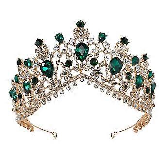 Smaragd Hochzeit Tiara für Frauen, Braut Kronprinzessin Tiara Stirnband, Kostüm Party Zubehör für