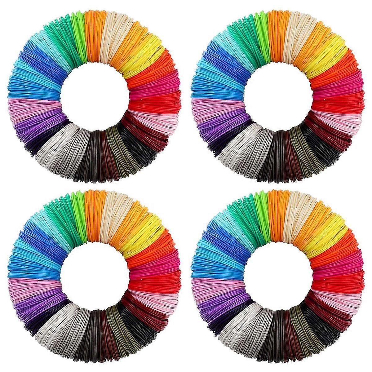 4X 3D Printing Pen PCL Filament Refills 1.75mm, Pack of 20 Random Color, Low Melting Temp of 70,Gi