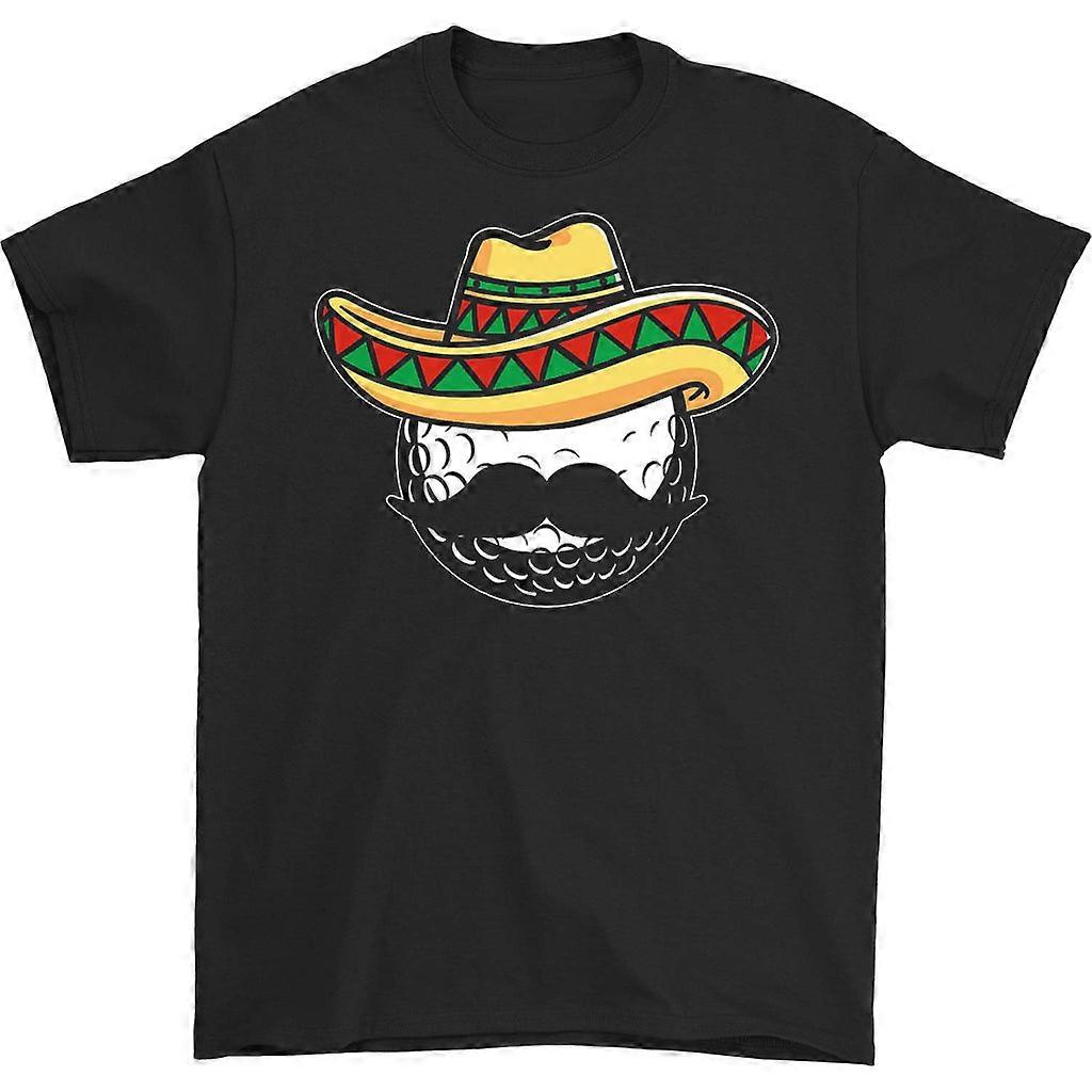 Mexický klobouk s golfovým míčkem Mustache Tričko