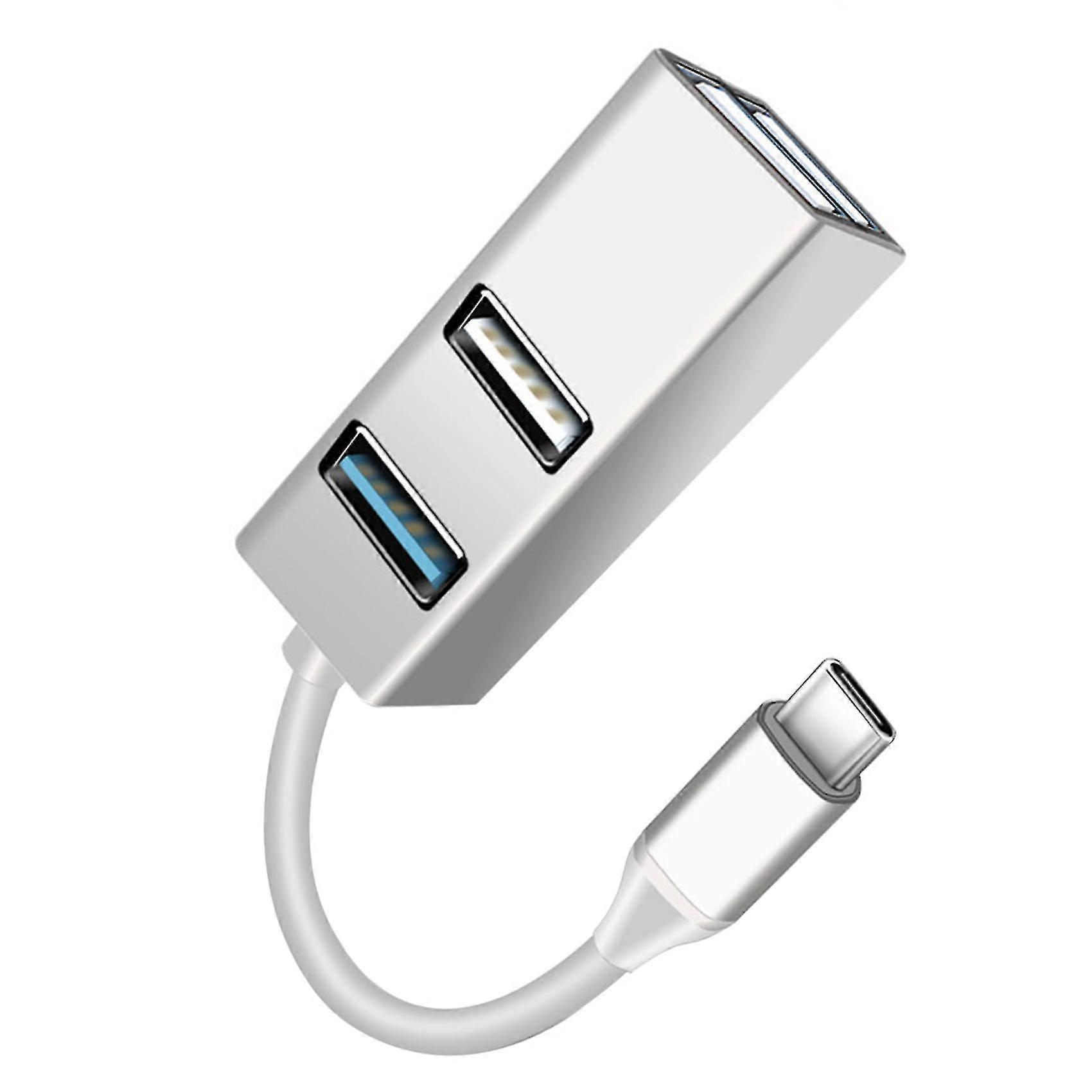 mini hub type c to usb 3.0 hub adapter for macbook pro ipad silver