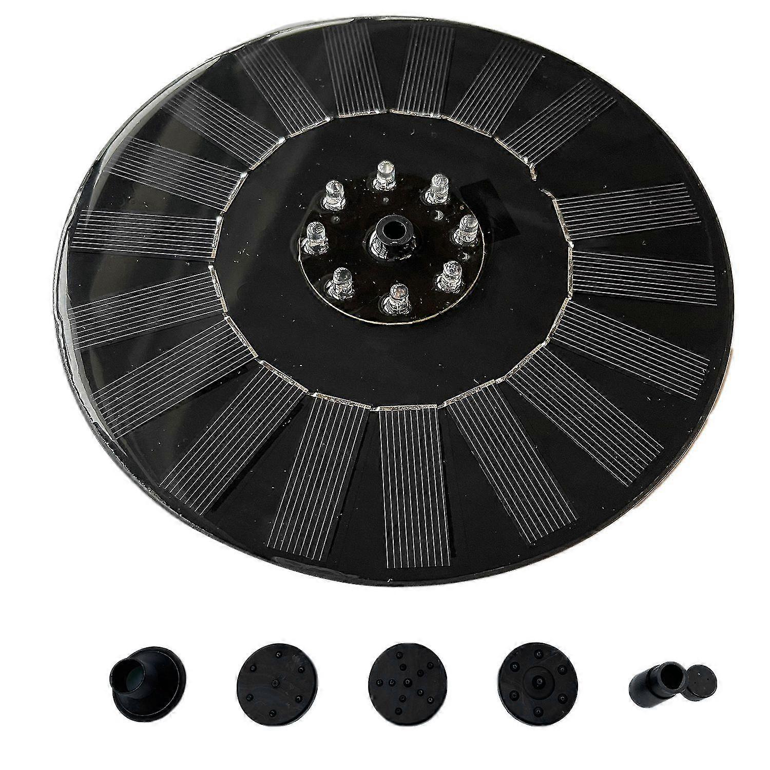 Pond Fountain 8 Lights Floating Solar Fountain Garden Water Fountain Pool Panel Powered Fountain Wa