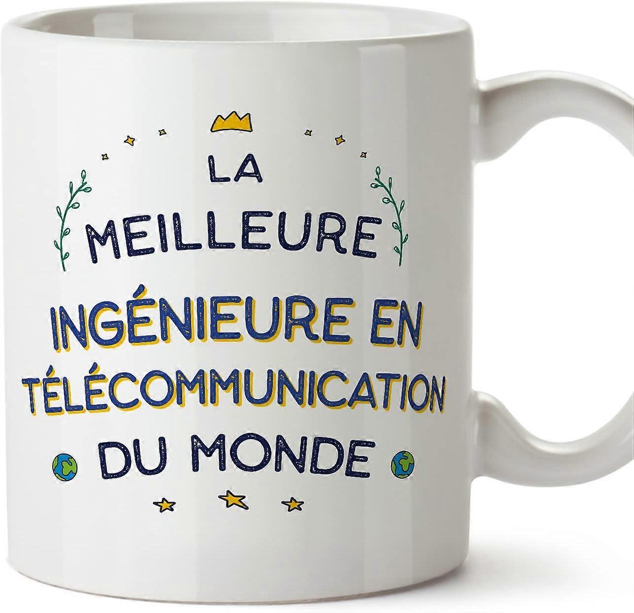 フランスのMeilleur du Mondeの電気通信エンジニアの女性マグカップ同僚への面白いギフトセラミック11オンスマグ