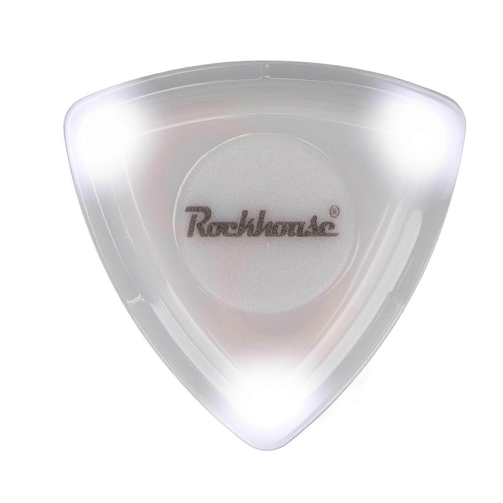 Glowing Guitar Pick with High Sensitivity LED Light Guitar Pick Replacement with Battery White