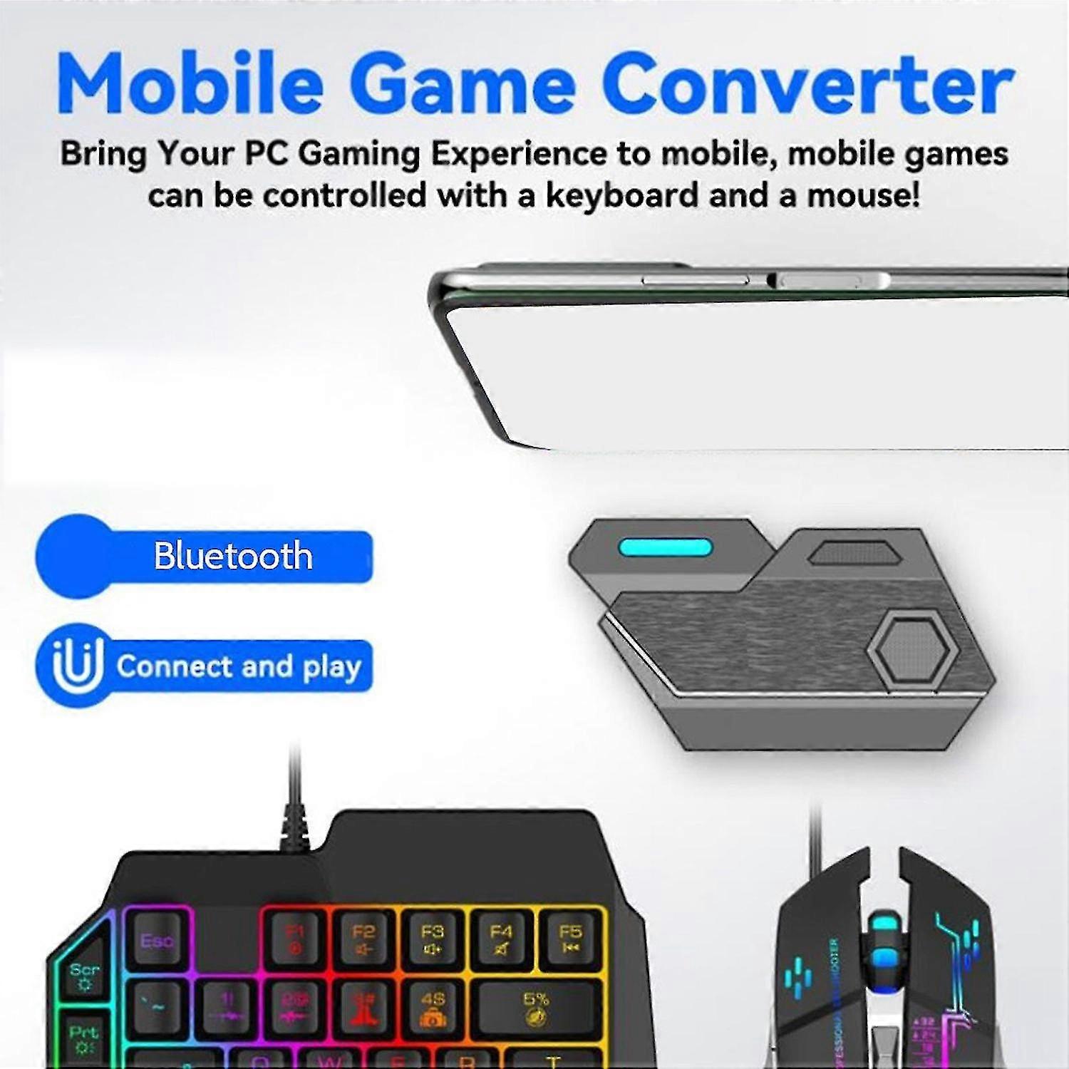 Gamepad Mobile Pubg Controller Gaming Keyboard Mouse Converter Bluetooth Compatible with Ios Android