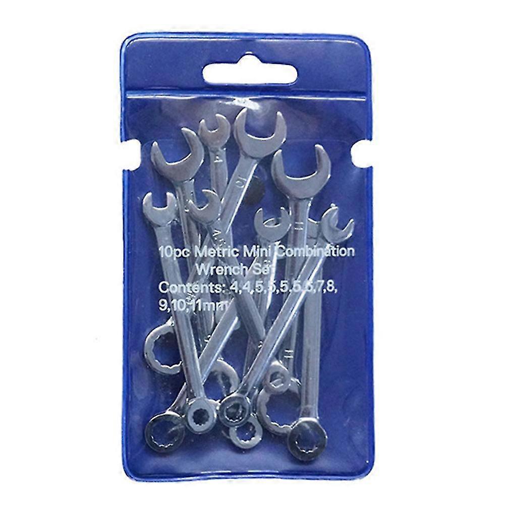 10Pcs/set Professional Mini Combination Wrench Spanner Set 4-11mm Metric Small