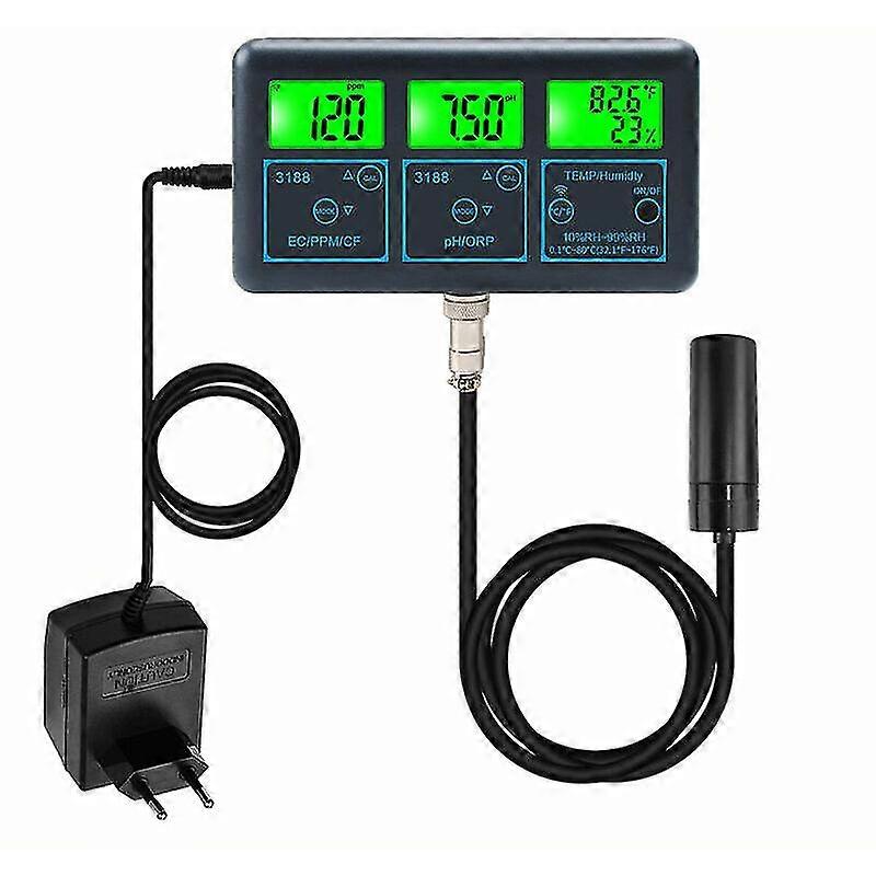 Wifi 7in1 Wasserqualittstester Multiparameter Wasseranalysator Digitalanzeige Ph/orp/ec/ppm/cf/feuchtigkeits-/temperaturberwachung Messgert Fr Trinkwa