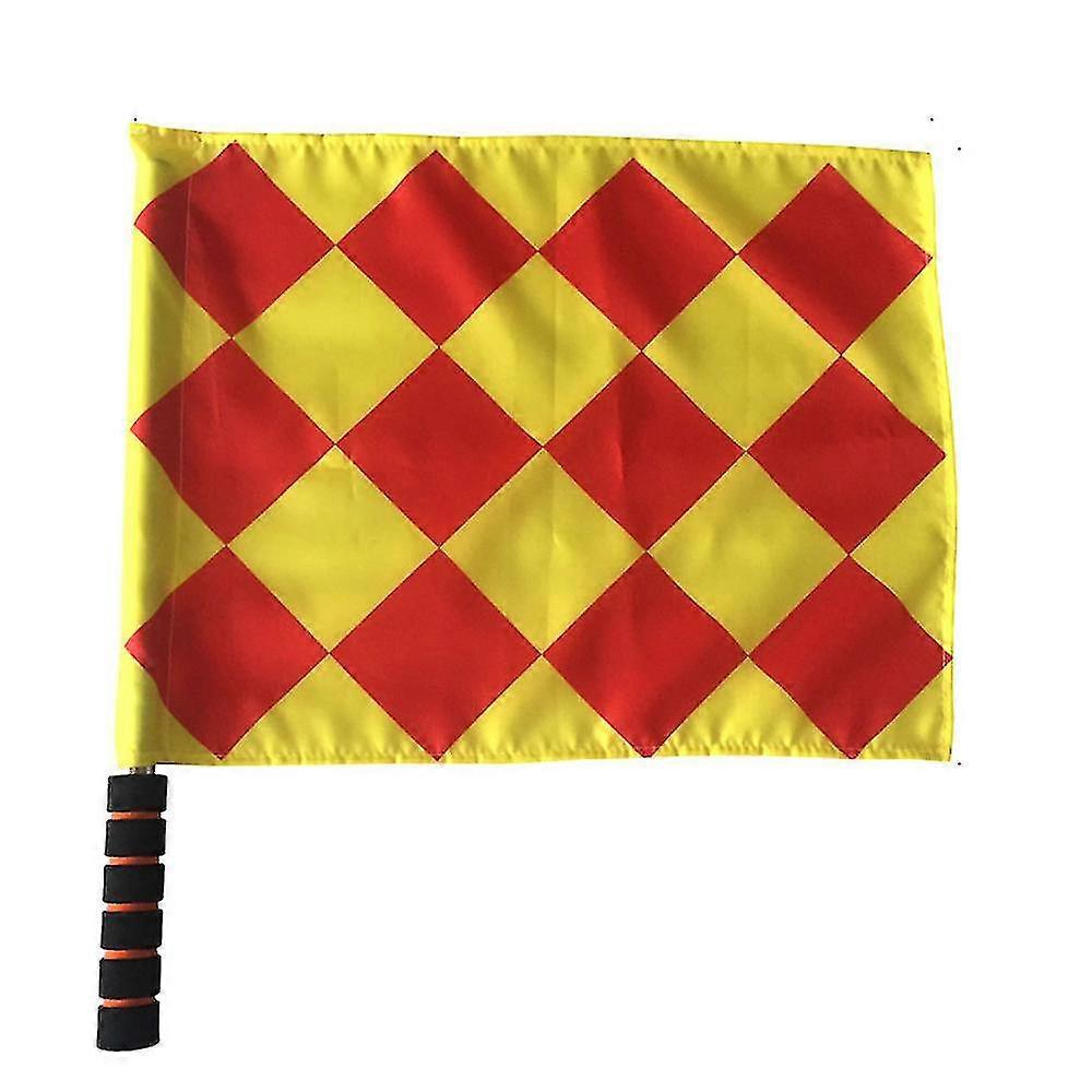 Referee Flag Stainless Steel Command Hand Flag Red Signal Flag Sponge Handle Special Patrol Performance (Ruipei)